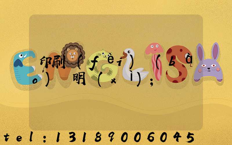 印刷費(fèi)報(bào)銷明細(xì)