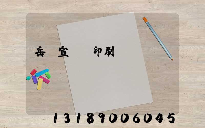 岳陽宣傳冊印刷設計