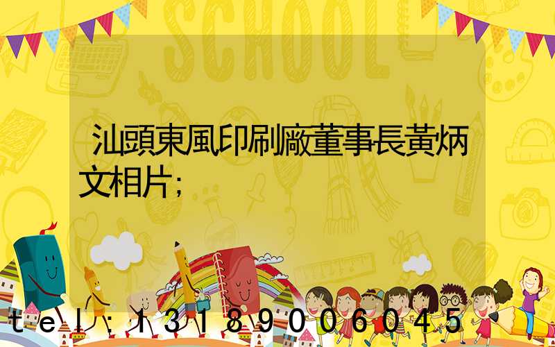 汕頭東風印刷廠董事長黃炳文相片