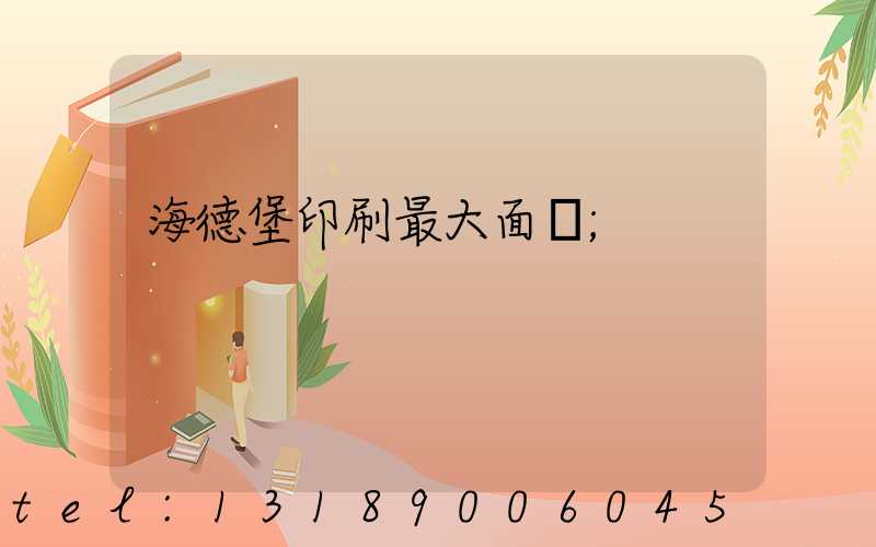 海德堡印刷最大面積