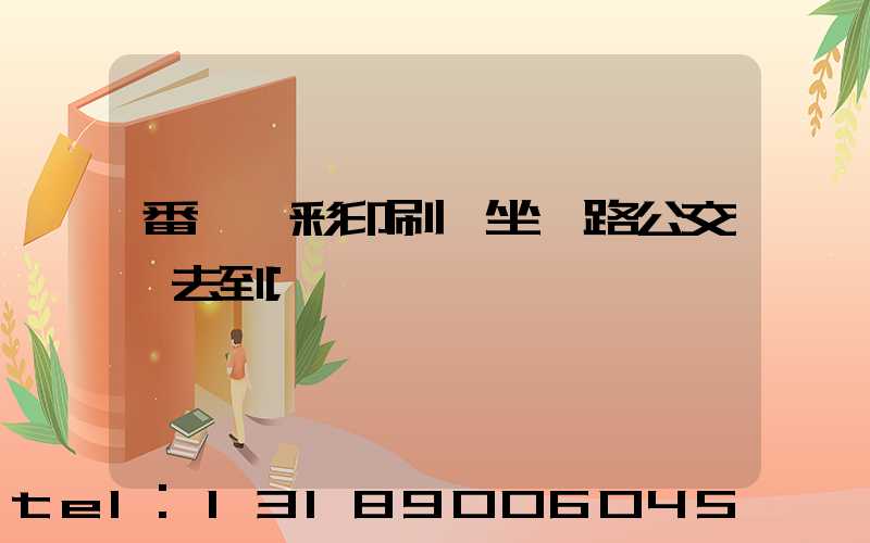 番禺藝彩印刷廠坐幾路公交車去到